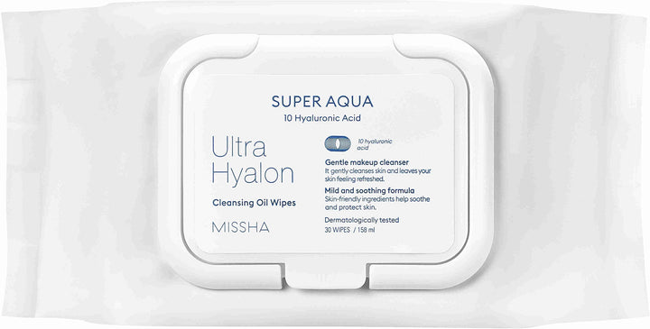 Super Aqua 10 hyaluronic Acid cleansing oil wipes 30 wipes