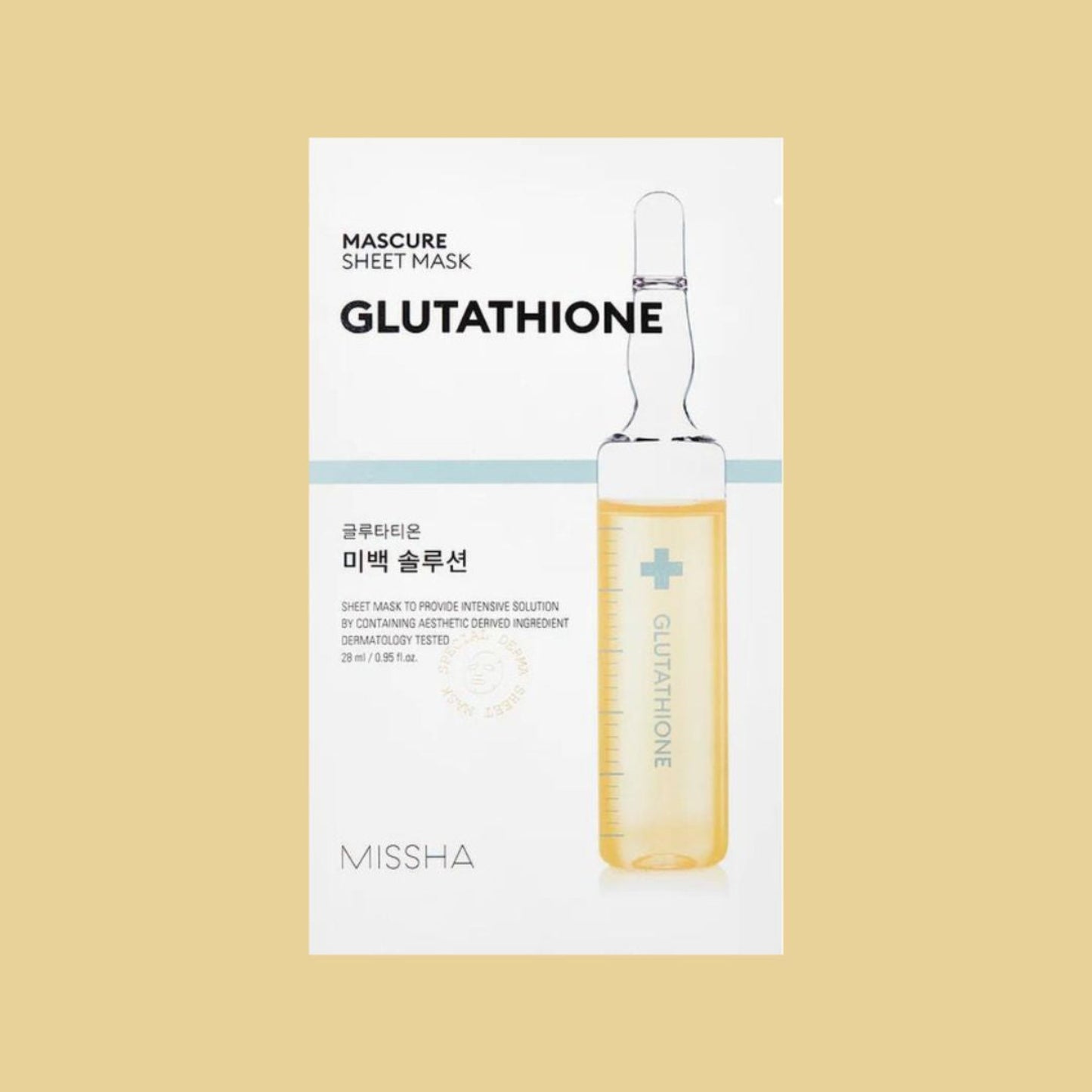 Mascure Whitening Solution sheet Mask - Glutathione